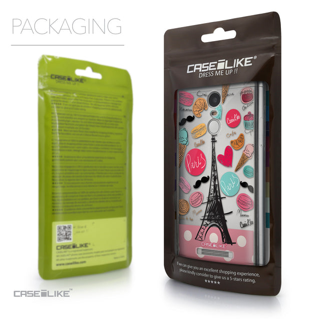 Packaging - CASEiLIKE Xiaomi Redmi Note 3 back cover Paris Holiday 3904