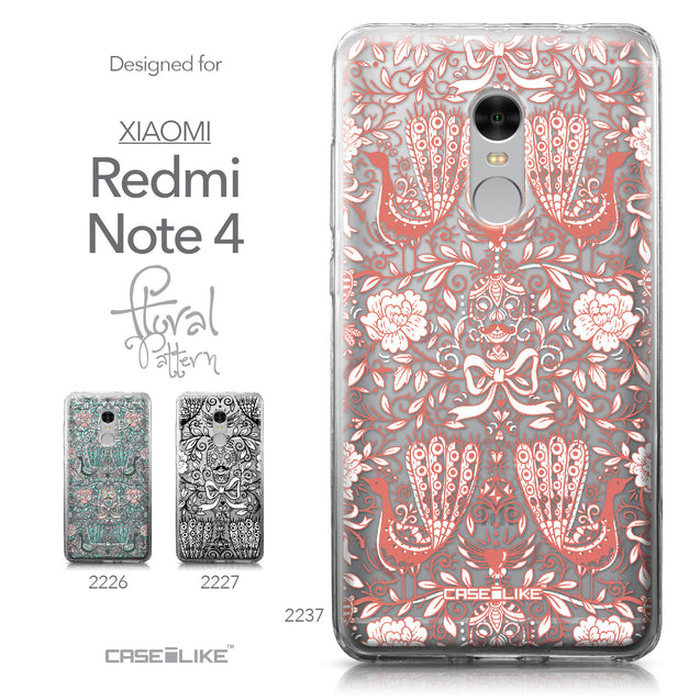 Xiaomi Redmi Note 4 case Roses Ornamental Skulls Peacocks 2237 Collection | CASEiLIKE.com