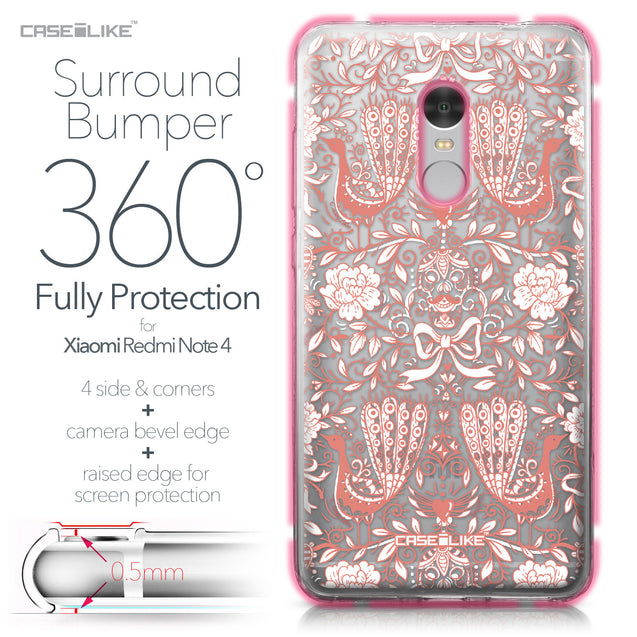 Xiaomi Redmi Note 4 case Roses Ornamental Skulls Peacocks 2237 Bumper Case Protection | CASEiLIKE.com