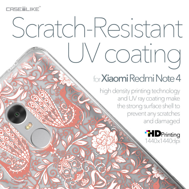 Xiaomi Redmi Note 4 case Roses Ornamental Skulls Peacocks 2237 with UV-Coating Scratch-Resistant Case | CASEiLIKE.com