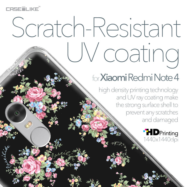 Xiaomi Redmi Note 4 case Floral Rose Classic 2261 with UV-Coating Scratch-Resistant Case | CASEiLIKE.com