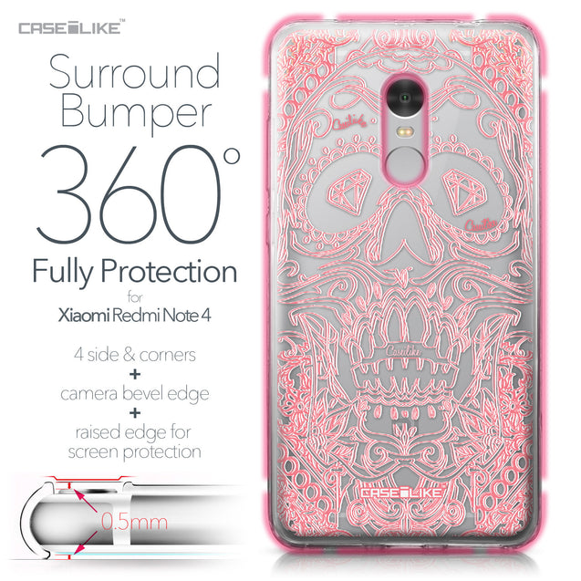 Xiaomi Redmi Note 4 case Art of Skull 2525 Bumper Case Protection | CASEiLIKE.com