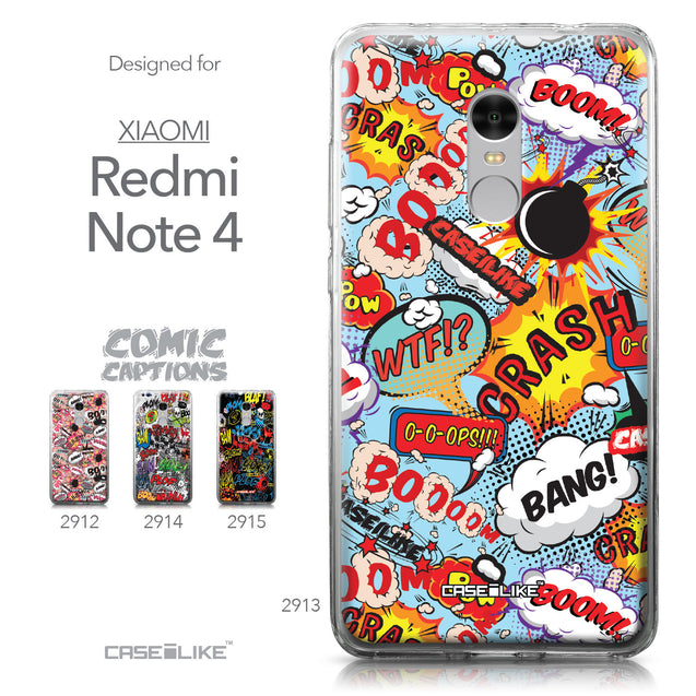 Xiaomi Redmi Note 4 case Comic Captions Blue 2913 Collection | CASEiLIKE.com
