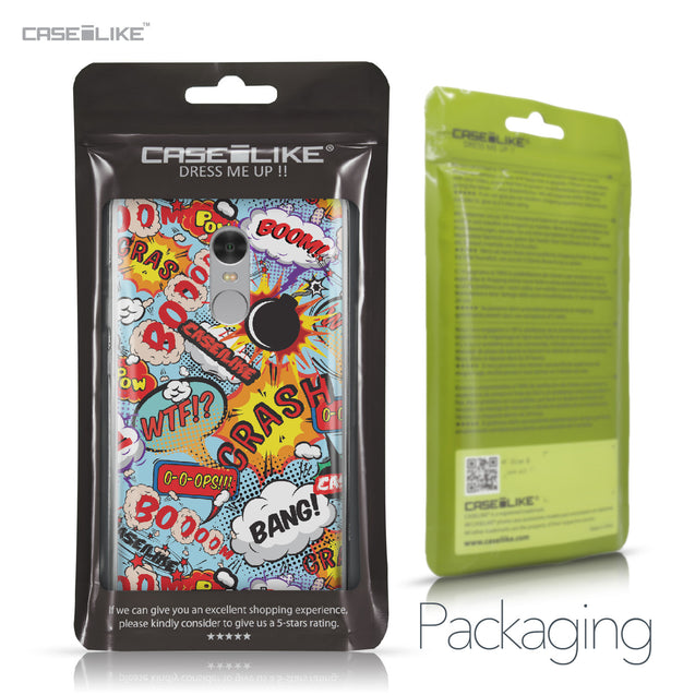 Xiaomi Redmi Note 4 case Comic Captions Blue 2913 Retail Packaging | CASEiLIKE.com