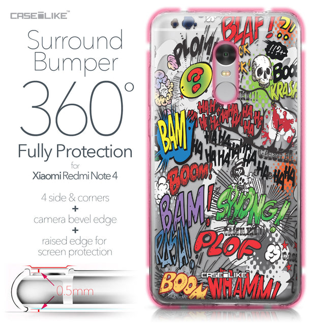 Xiaomi Redmi Note 4 case Comic Captions 2914 Bumper Case Protection | CASEiLIKE.com