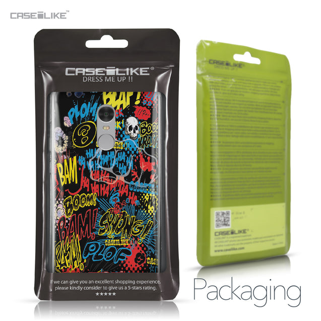 Xiaomi Redmi Note 4 case Comic Captions Black 2915 Retail Packaging | CASEiLIKE.com