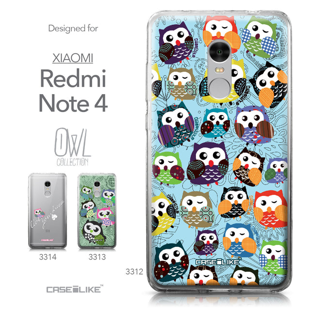 Xiaomi Redmi Note 4 case Owl Graphic Design 3312 Collection | CASEiLIKE.com