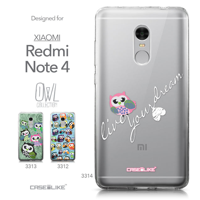 Xiaomi Redmi Note 4 case Owl Graphic Design 3314 Collection | CASEiLIKE.com
