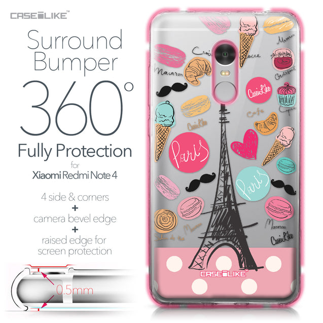 Xiaomi Redmi Note 4 case Paris Holiday 3904 Bumper Case Protection | CASEiLIKE.com