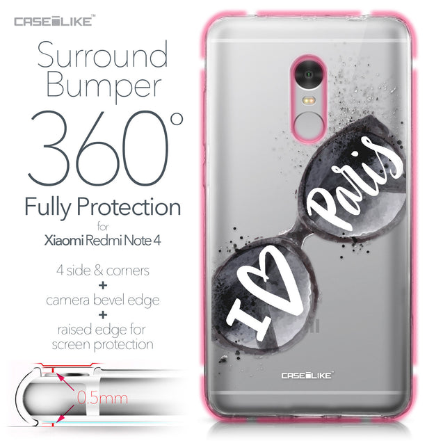 Xiaomi Redmi Note 4 case Paris Holiday 3911 Bumper Case Protection | CASEiLIKE.com
