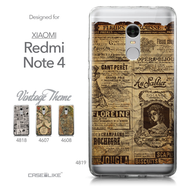 Xiaomi Redmi Note 4 case Vintage Newspaper Advertising 4819 Collection | CASEiLIKE.com