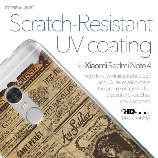 Xiaomi Redmi Note 4 case Vintage Newspaper Advertising 4819 with UV-Coating Scratch-Resistant Case | CASEiLIKE.com