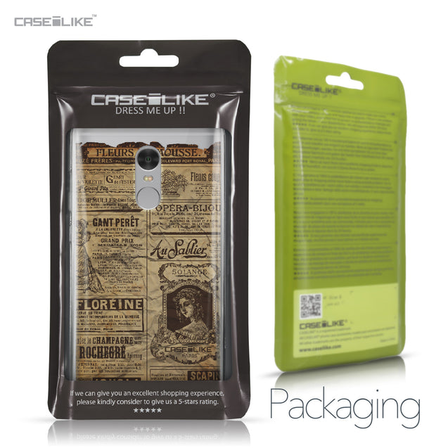 Xiaomi Redmi Note 4 case Vintage Newspaper Advertising 4819 Retail Packaging | CASEiLIKE.com
