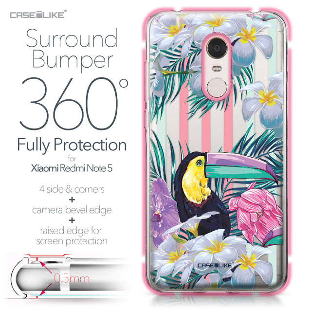 Xiaomi Redmi Note 5 case Tropical Floral 2240 Bumper Case Protection | CASEiLIKE.com