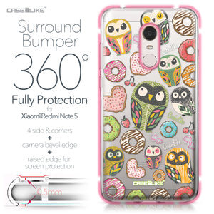 Xiaomi Redmi Note 5 case Owl Graphic Design 3315 Bumper Case Protection | CASEiLIKE.com