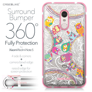 Xiaomi Redmi Note 5 case Owl Graphic Design 3316 Bumper Case Protection | CASEiLIKE.com