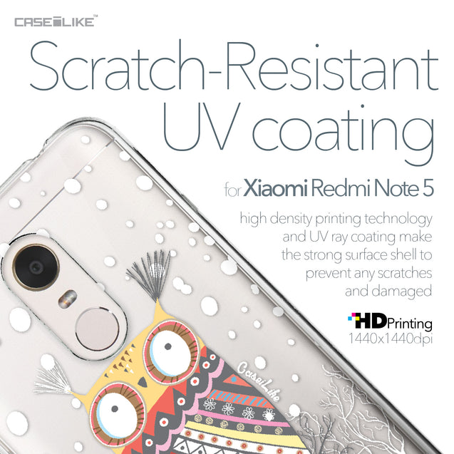 Xiaomi Redmi Note 5 case Owl Graphic Design 3317 with UV-Coating Scratch-Resistant Case | CASEiLIKE.com