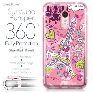 Xiaomi Redmi Note 5 case Paris Holiday 3905 Bumper Case Protection | CASEiLIKE.com