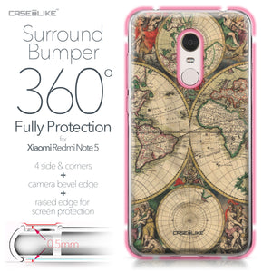Xiaomi Redmi Note 5 case World Map Vintage 4607 Bumper Case Protection | CASEiLIKE.com