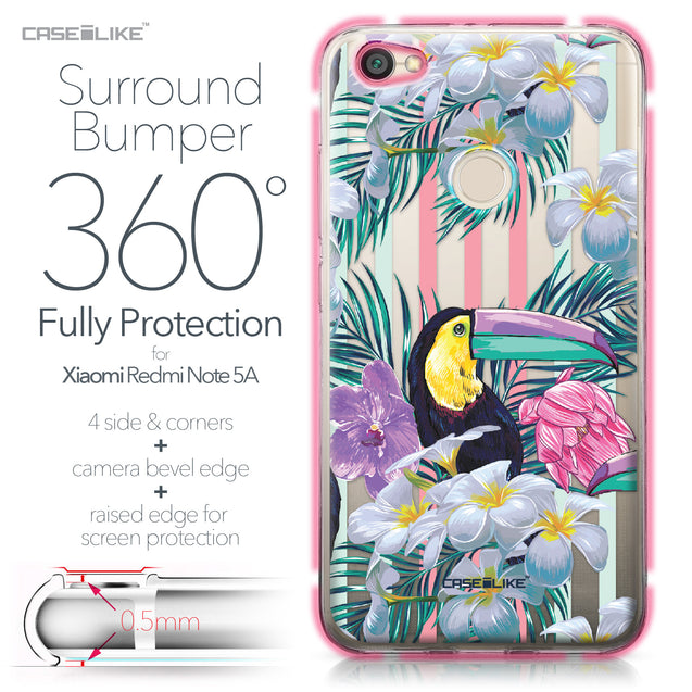 Xiaomi Redmi Note 5A case Tropical Floral 2240 Bumper Case Protection | CASEiLIKE.com