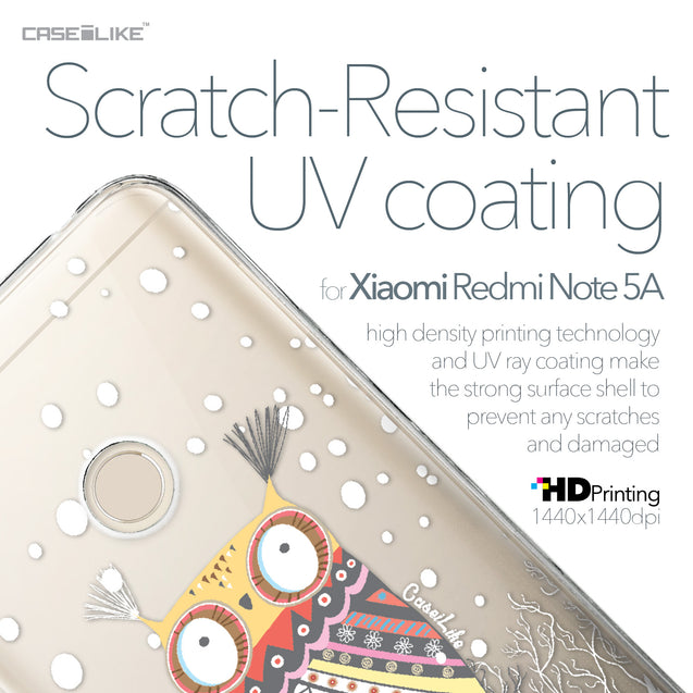 Xiaomi Redmi Note 5A case Owl Graphic Design 3317 with UV-Coating Scratch-Resistant Case | CASEiLIKE.com