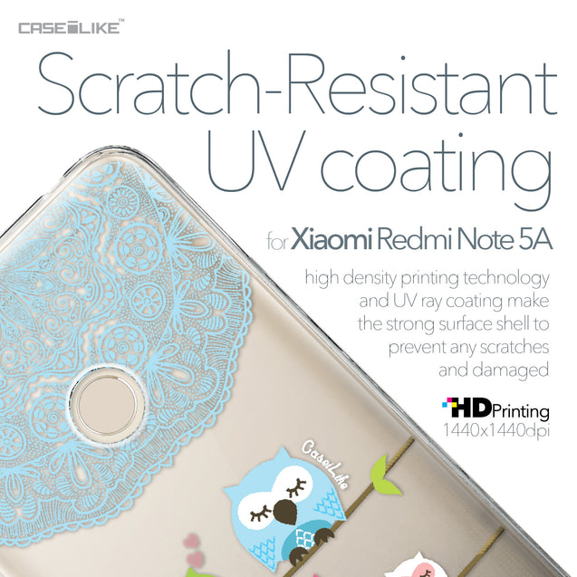 Xiaomi Redmi Note 5A case Owl Graphic Design 3318 with UV-Coating Scratch-Resistant Case | CASEiLIKE.com