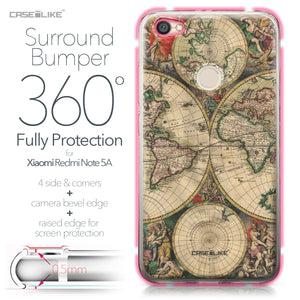 Xiaomi Redmi Note 5A case World Map Vintage 4607 Bumper Case Protection | CASEiLIKE.com