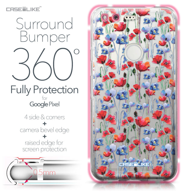 Google Pixel case Watercolor Floral 2233 Bumper Case Protection | CASEiLIKE.com