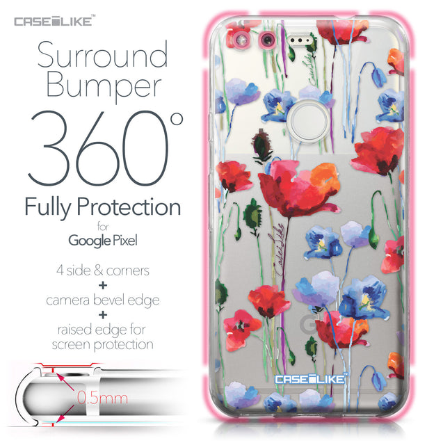 Google Pixel case Watercolor Floral 2234 Bumper Case Protection | CASEiLIKE.com
