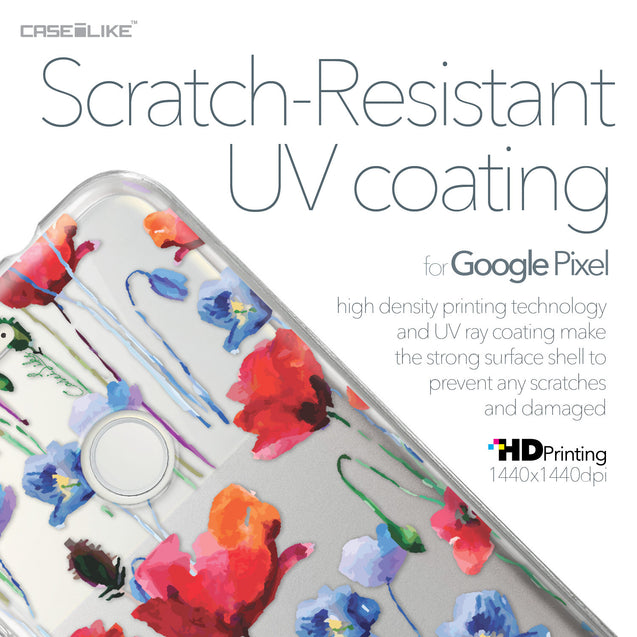 Google Pixel case Watercolor Floral 2234 with UV-Coating Scratch-Resistant Case | CASEiLIKE.com