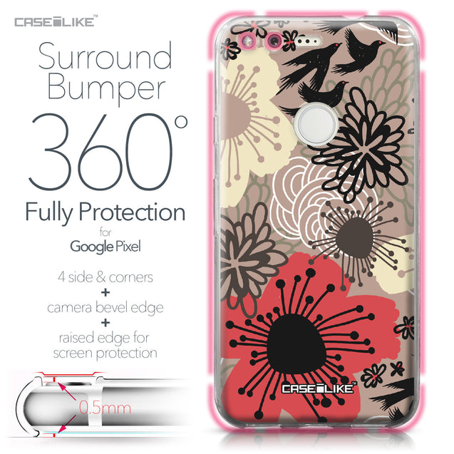 Google Pixel case Japanese Floral 2254 Bumper Case Protection | CASEiLIKE.com