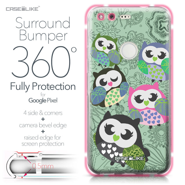 Google Pixel case Owl Graphic Design 3313 Bumper Case Protection | CASEiLIKE.com