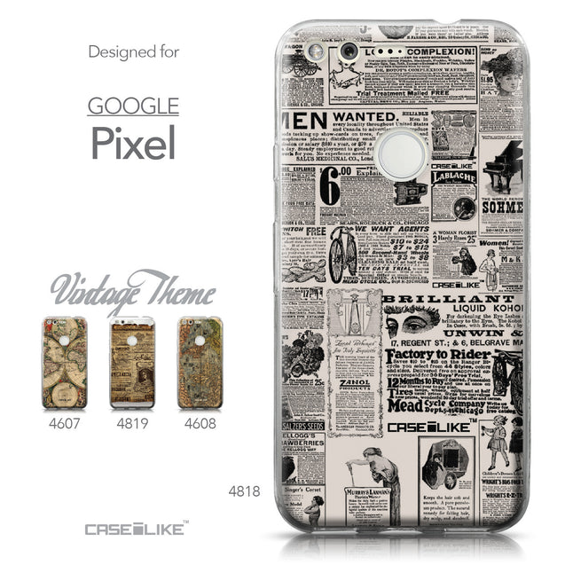 Google Pixel case Vintage Newspaper Advertising 4818 Collection | CASEiLIKE.com