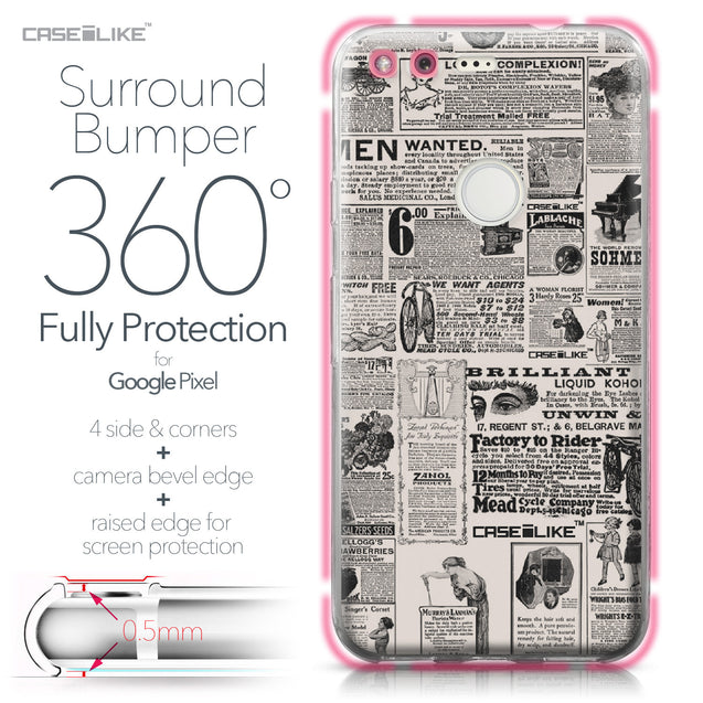Google Pixel case Vintage Newspaper Advertising 4818 Bumper Case Protection | CASEiLIKE.com