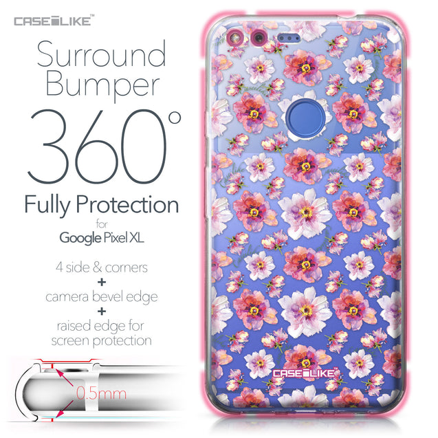 Google Pixel XL case Watercolor Floral 2232 Bumper Case Protection | CASEiLIKE.com