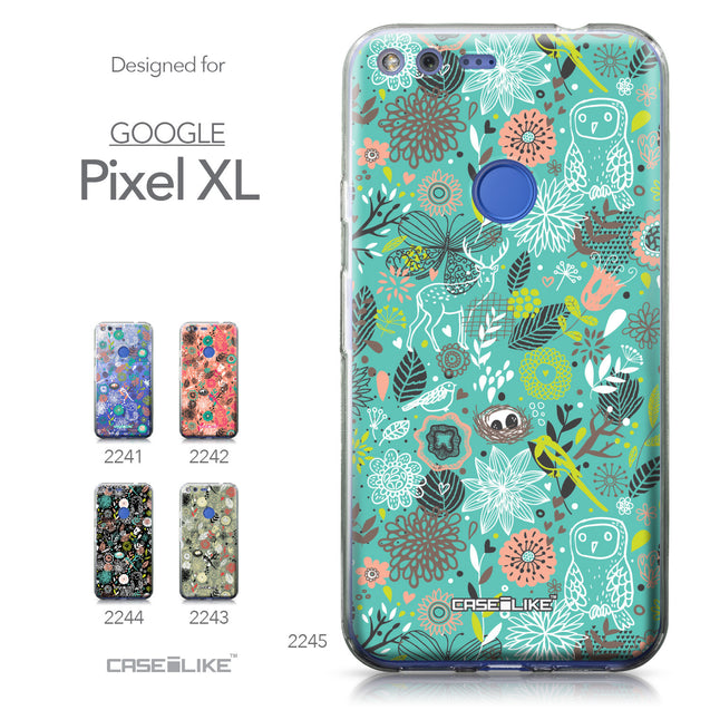 Google Pixel XL case Spring Forest Turquoise 2245 Collection | CASEiLIKE.com