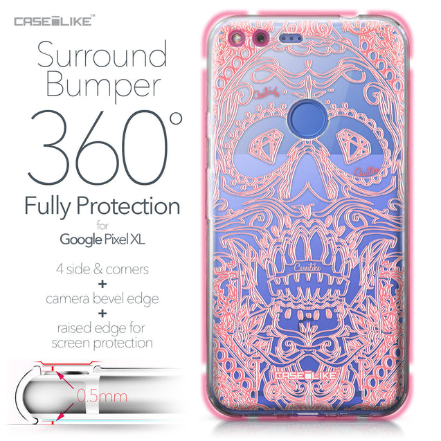 Google Pixel XL case Art of Skull 2525 Bumper Case Protection | CASEiLIKE.com