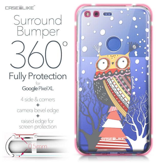 Google Pixel XL case Owl Graphic Design 3317 Bumper Case Protection | CASEiLIKE.com