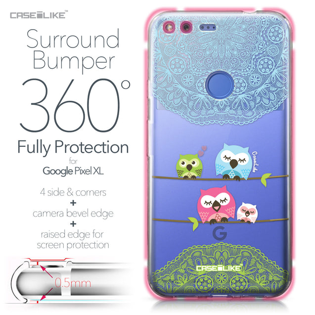 Google Pixel XL case Owl Graphic Design 3318 Bumper Case Protection | CASEiLIKE.com