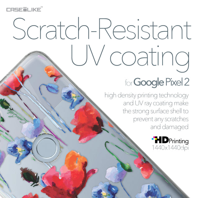 Google Pixel 2 case Watercolor Floral 2234 with UV-Coating Scratch-Resistant Case | CASEiLIKE.com