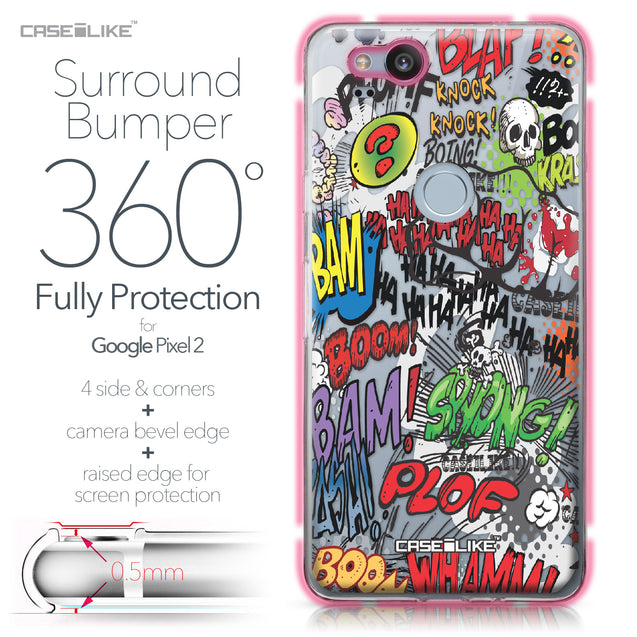 Google Pixel 2 case Comic Captions 2914 Bumper Case Protection | CASEiLIKE.com