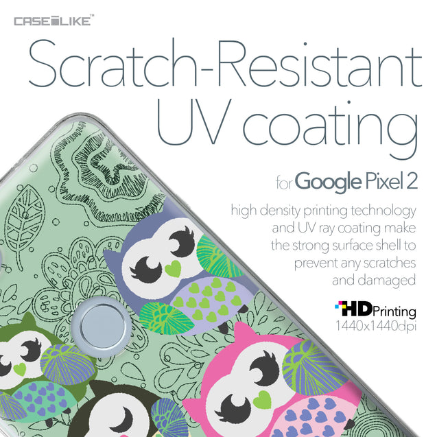 Google Pixel 2 case Owl Graphic Design 3313 with UV-Coating Scratch-Resistant Case | CASEiLIKE.com