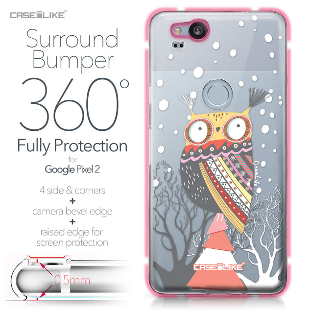 Google Pixel 2 case Owl Graphic Design 3317 Bumper Case Protection | CASEiLIKE.com