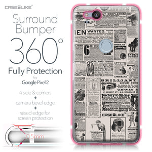 Google Pixel 2 case Vintage Newspaper Advertising 4818 Bumper Case Protection | CASEiLIKE.com