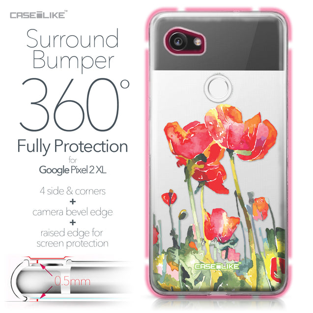 Google Pixel 2 XL case Watercolor Floral 2230 Bumper Case Protection | CASEiLIKE.com