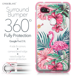 Google Pixel 2 XL case Tropical Flamingo 2239 Bumper Case Protection | CASEiLIKE.com