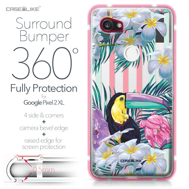 Google Pixel 2 XL case Tropical Floral 2240 Bumper Case Protection | CASEiLIKE.com