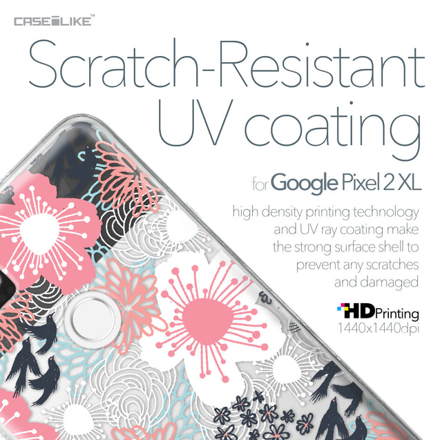 Google Pixel 2 XL case Japanese Floral 2255 with UV-Coating Scratch-Resistant Case | CASEiLIKE.com
