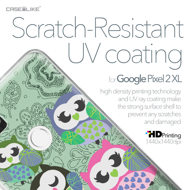Google Pixel 2 XL case Owl Graphic Design 3313 with UV-Coating Scratch-Resistant Case | CASEiLIKE.com