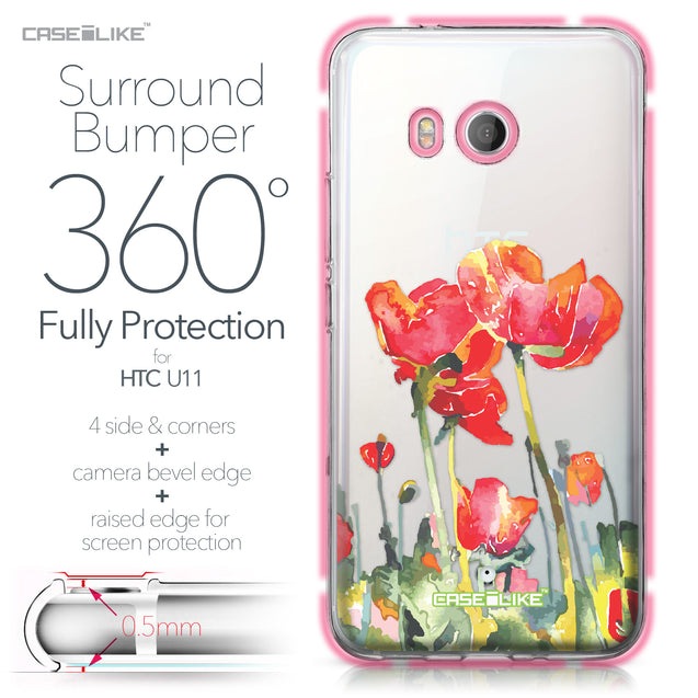 HTC U11 case Watercolor Floral 2230 Bumper Case Protection | CASEiLIKE.com